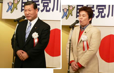 (左)小泉昭男 参議院議員　(右)神取忍 参議院議員